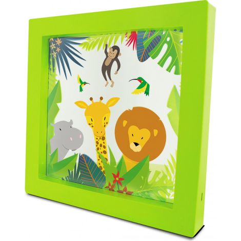 Lampe LED cadre lumineux - vert forêt