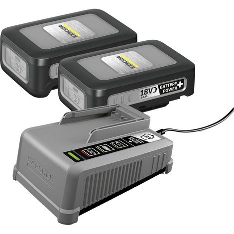 Kärcher Professional 2.445-072.0 Starter Kit Battery Power+ 18/30 Batteria dell'utensile e caricabatterie 18 V 3 Ah Li-