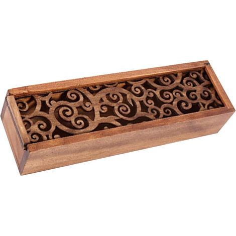 Brown Wooden Keepsake Box, Delicate Rustic Sliding Lid, Smooth Finish, for Storing Rings and Diamonds at Home (1/5)
