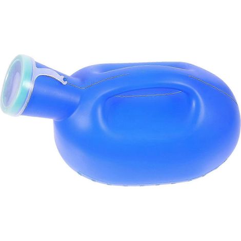 Bouteille d'urine portable bleue en plastique pour hommes (1/5)