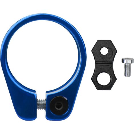 Collier de serrage léger en alliage d'aluminium pour tige de selle de vélo 31.8/34.9mm - Bleu 31.8mm (1/5)
