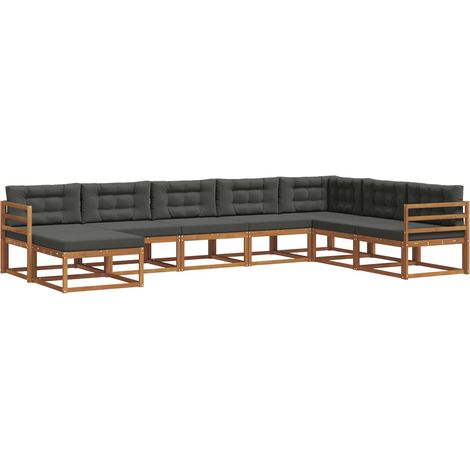Outdoor Sofa Set with Cushion 8 pcs Natural and Anthracite vidaXL (1/5)