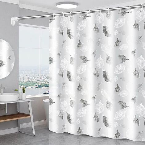 Shower Curtain, Polyester Shower Curtain, Anti-mold Shower Curtain, Transparent Shower Curtain, Washable Shower Curtain, White Fabric Shower Curtain (180x180cm, Sheet) (1/5)
