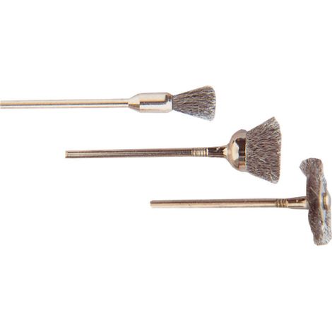 POGGI 476.00  3 MINI SPAZZOLE ACCIAIO GAMBO 3 MM