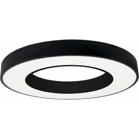 Plafonnier LED Noir 36W 50cm avec Kit de Suspension - Blanc Chaud - SILUMEN (1/5)