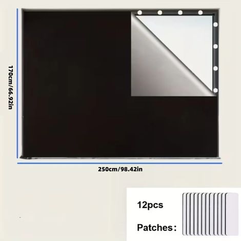 (170x250) Rideau pare-soleil sans perçage, protection solaire et isolation thermique, convient aux balcons, chambres, etc. (1/5)