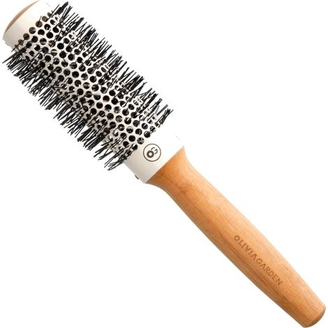 Cepillo térmico para peinar el cabello Olivia Garden Bamboo Blowout de 63 mm