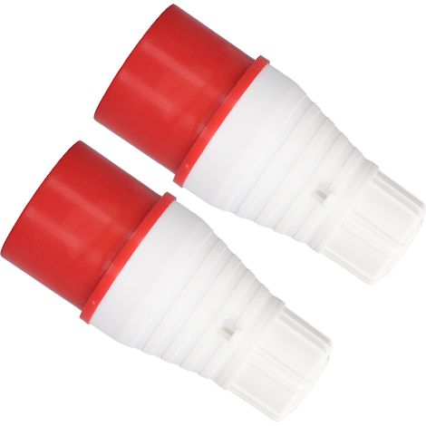 Lot de 2 prises industrielles 5 broches 32 A IP44 étanches, en laiton PP, 220-380 V et 240-415 V