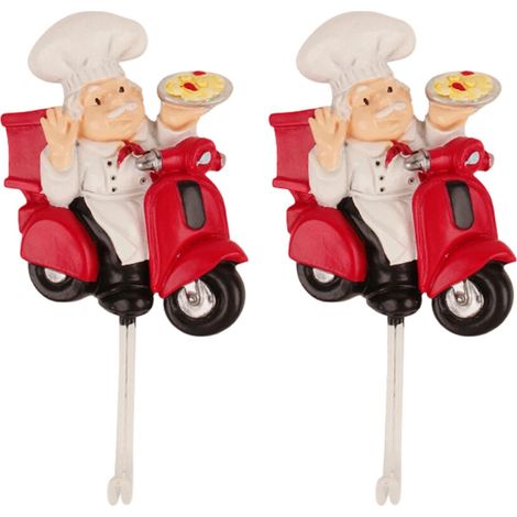 Ganchos decorativos para cocina, con reverso adhesivo removible, -3 (1/2)