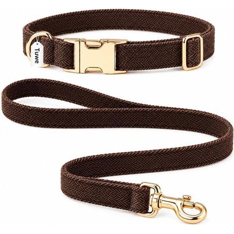 Ensemble laisse et collier 19-32 cm deux pièces Taille ajustable Boucle dégagement rapide Convient aux petits chiens chats chiots (1/4)