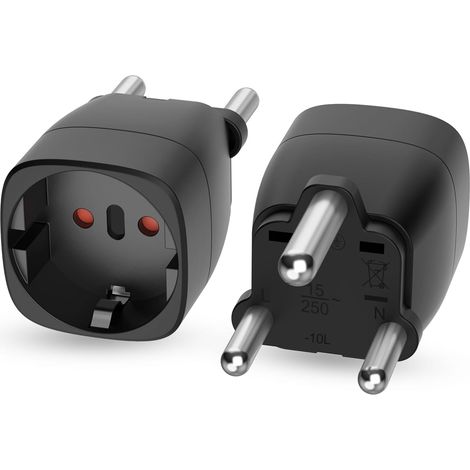 2X Adaptateur de Voyage pour Prise Afrique du Sud Type M, Adaptateur Afrique du Sud, Adaptateur de Voyage UE vers Afrique du Sud pour Afrique du Sud, Mozambique, Bhoutan, Namibie, Botswana Adaptateur (1/5)