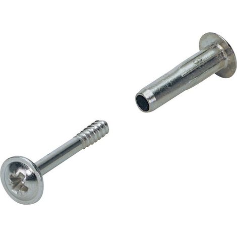 Lot De 10 Vis D'Assemblage Acier Nickelé Hettich, L.40 Mm