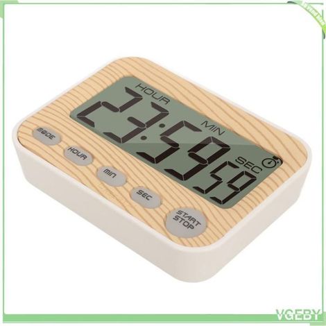 Minuterie multifonction - FAFEICY - Multifonction - Grain de bois - Chronomètre & réveil - Compact 83x63x22mm (1/4)
