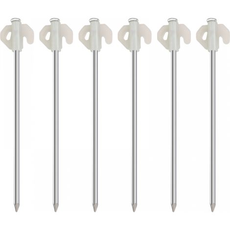 piquets de tente robustes pour sol dur en haute résistance avec trous crochets Lot de 10 20 cm Métal (1/4)