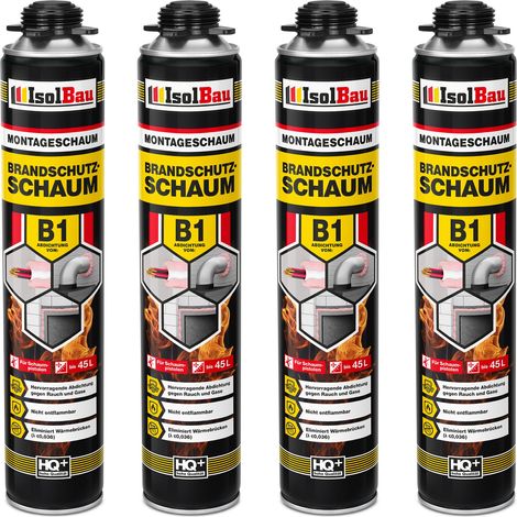 Espuma ignífuga IsolBau B1, 4 x 750 ml (1/5)