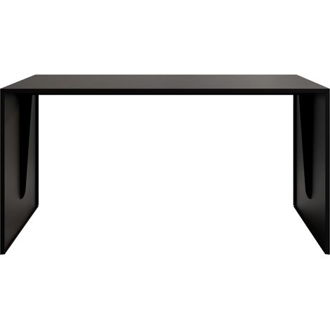 Mesa de centro Oswego 146, Negro, 50x60x100cm, Diámetro: 0, Metal, Angular