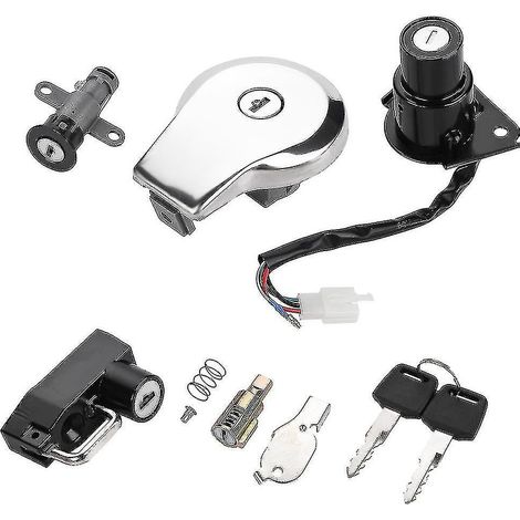 Clés de contacteur d'allumage, bouchon de réservoir d'essence et antivol de selle compatibles avec Yamaha Virago XV535, XV250 et XV125-C (1/5)