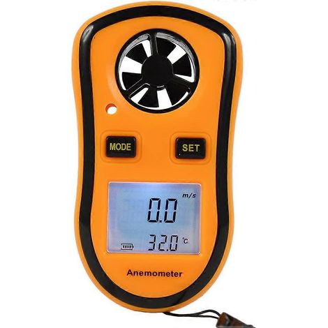Anémomètre portable à écran LCD rétroéclairé, adapté aux drones RCD, aux hélicoptères et à la planche à voile. (1/4)