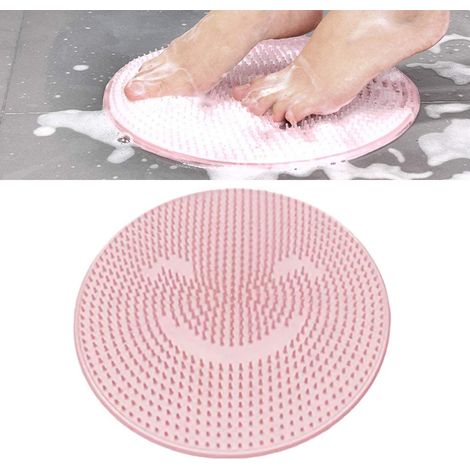 Tapis De Bain Anti-dérapant - Brosse Exfoliante Pour Les Pieds - Tapis Massage Silicone Avec Ventouse - Pour Salle De Bain Et Douche - 1 Pièce (1/5)