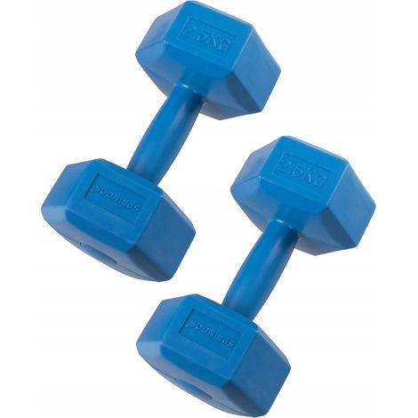 Hanteln HEX 5kg blau 2x2,5kg (1/5)