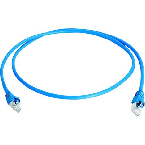 Câble de raccordement réseau informatique RJ45 Telegärtner 100009129 CAT 6a S/FTP bleu 50.00 m Y628501 (1/4)