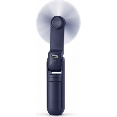 Ventilateur Main 3 en 1 Pliable USB Voyage Bleu 120 mm (1/5)