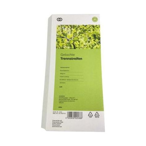 Soennecken Trennstreifen oeco 1412 10,5x24cm weiß 100St. (1/4)