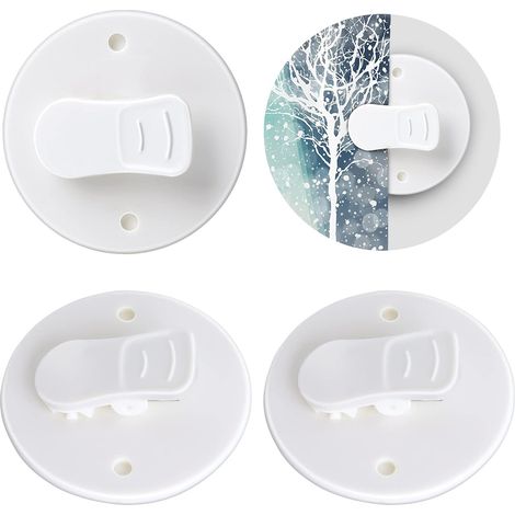 Juego de 4 pinzas impermeables para cortina de ducha con contrapesos autoadhesivos y pequeñas pinzas metálicas. Ideales para baños, decoración navideña en autocaravanas y decoración de interiores. (1/5)