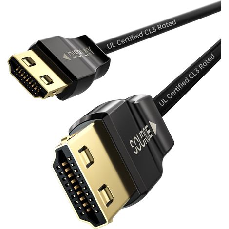 Câble HDMI 2.1 Fibre Optique Certifié CL3 10m, Ultra Haute Vitesse 48 Gbps, 8K à 60 Hz, 4K à 120 Hz, Prise en Charge eARC, Dolby, HDCP 2.2/2.3 (1/5)
