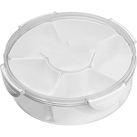 Tablett mit Deckel – 6-Fächer-Vorspeisenbox, ideal zum Servieren von Obst oder anderen Leckereien auf Partys. (1/5)