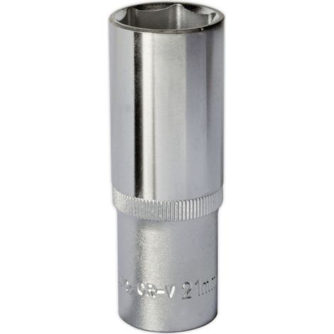 Sealey Premier Deep Socket 1/2""Sq Drive 21mm S1221D