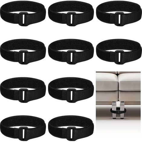 10 Stück Verbindungsbänder für Sofas, universelle Verbindungsbänder für Ecksofas, robuste Verbindungsbänder für Sofas, einfache Montage, kein Werkzeug erforderlich, zum Verbinden der Sofabeine (1/5)