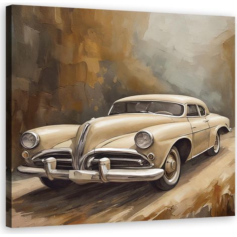 Tableau déco Voiture Rétro Vintage 40x40 (1/5)