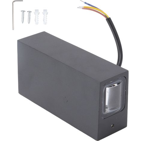 murale LED 6W boîtier noir 2 LED lumière chaude idéale pour