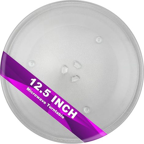Plateau en verre de rechange pour micro-ondes, diamètre de 31,5 cm, résistant à la chaleur et à la chaleur pour four à micro-ondes. (1/5)