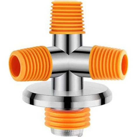 Tuyau De Vidange De Sol - Adaptateur 2 En 1 À Trois Têtes - Pour Machine À Laver Et Lavabo - Diamètre Intérieur 32 À 46 Mm - ABS Argent (1/4)