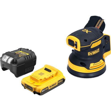 Levigatrice rotorbitale a batteria DeWalt DCW 210 D1 18 V 125 mm brushless + 1x batteria ricaricabile 2,0 Ah + caricabatterie