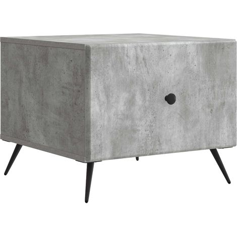 vidaXL Tavolino da salotto con cassetto Grigio Cemento 49 x 50 x