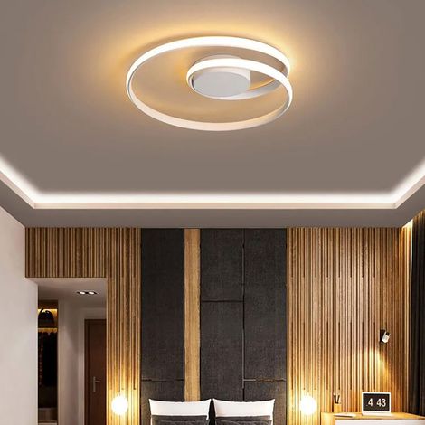 Lampadario Moderno a Led Plafoniera per soffitto illuminazione cerchi interni da 32w luce calda 3000K (1/3)
