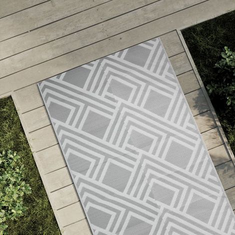 vidaXL Tapis d'extérieur ARAKIL gris 80 x 150 cm PP