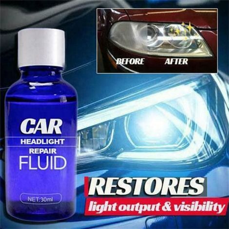 Fluido riparatore per fari auto, 50 ml, ripara graffi, ingiallimento, pulizia ossidativa, ripristino della lucentezza per auto (1/4)