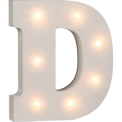 Out of the blue, Lettera luminosa, D, in legno, con 7 LED (1/2)