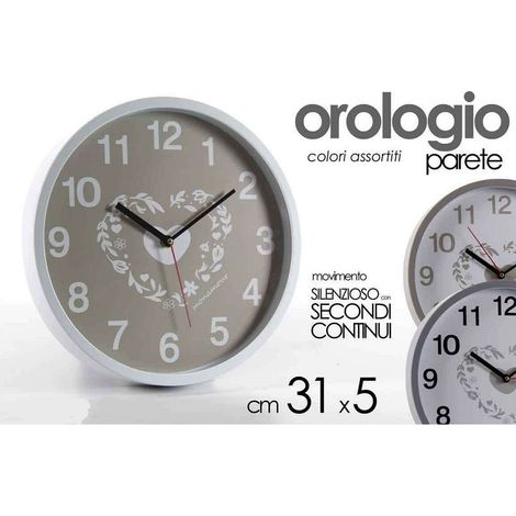 Kaela - Orologio Da Parete Tondo Silenzioso 31x5cm Monamour Vari Colori Assortiti 681271 - (1/3)