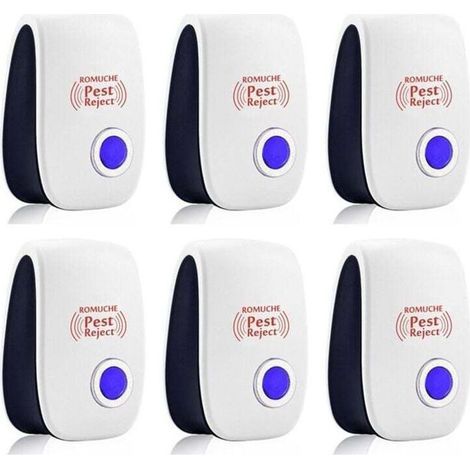 Ultrason Souris et Rats Lot De 6 - Repulsif Ultrason Moustique - Répulsif Ultrason - Anti Moustique Ultrason - Ultrason Souris -Repulsif Fourmis - Répulsif Souris - Répulsif Araignée - Utrason Rat (1/4)