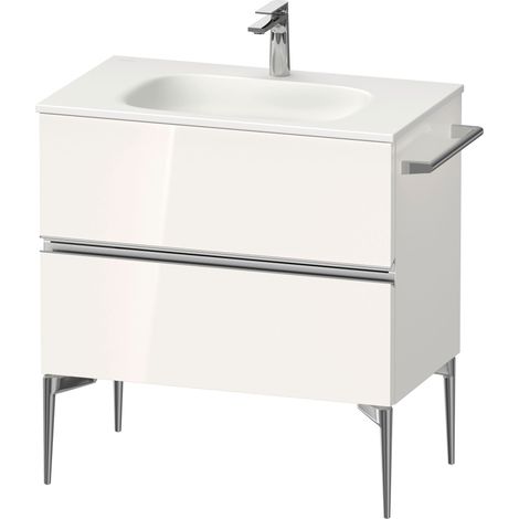 Duravit Sivida bâti-support pour lavabo, 2 tiroirs, poignée