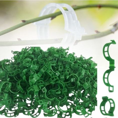 200 Pièce Clip en plastique sécurisé pour plantes,Clips Support pour Attacher Les Plantes de jardin Clips pour les légumes Tomate (1/4)