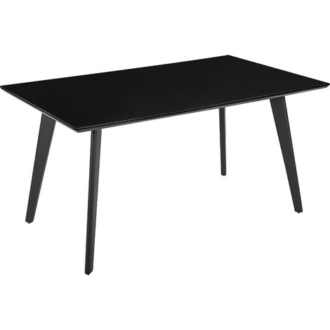 Tavolo da pranzo classico da cucina piano rettangolare nero Dorcas