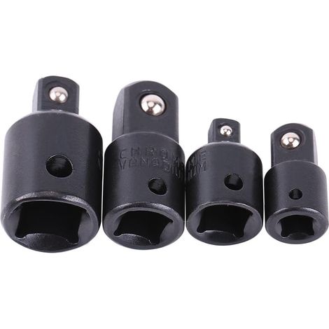 Adaptateur Réducteur À Impact - Acier Chrome Vanadium - Pour Visseuse À Percussion Et Clés Dynamométriques - 1/2" 3/8" 1/4" - Kit De 4 Pièces
