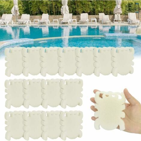Paquet de 16 éponges de spa éponges absorbantes d'huile réutilisables éponges d'écume durables accessoires de spa blancs outils de nettoyage éponges absorbant la graisse pour les nettoyeurs d (1/5)