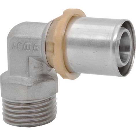 GOMITO MASCHIO A PRESSARE PER TUBO MULTISTRATO ICMA Ø26 x 3/4